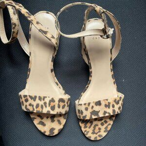Leopard Print Open-Toed Heels 👠 🐆